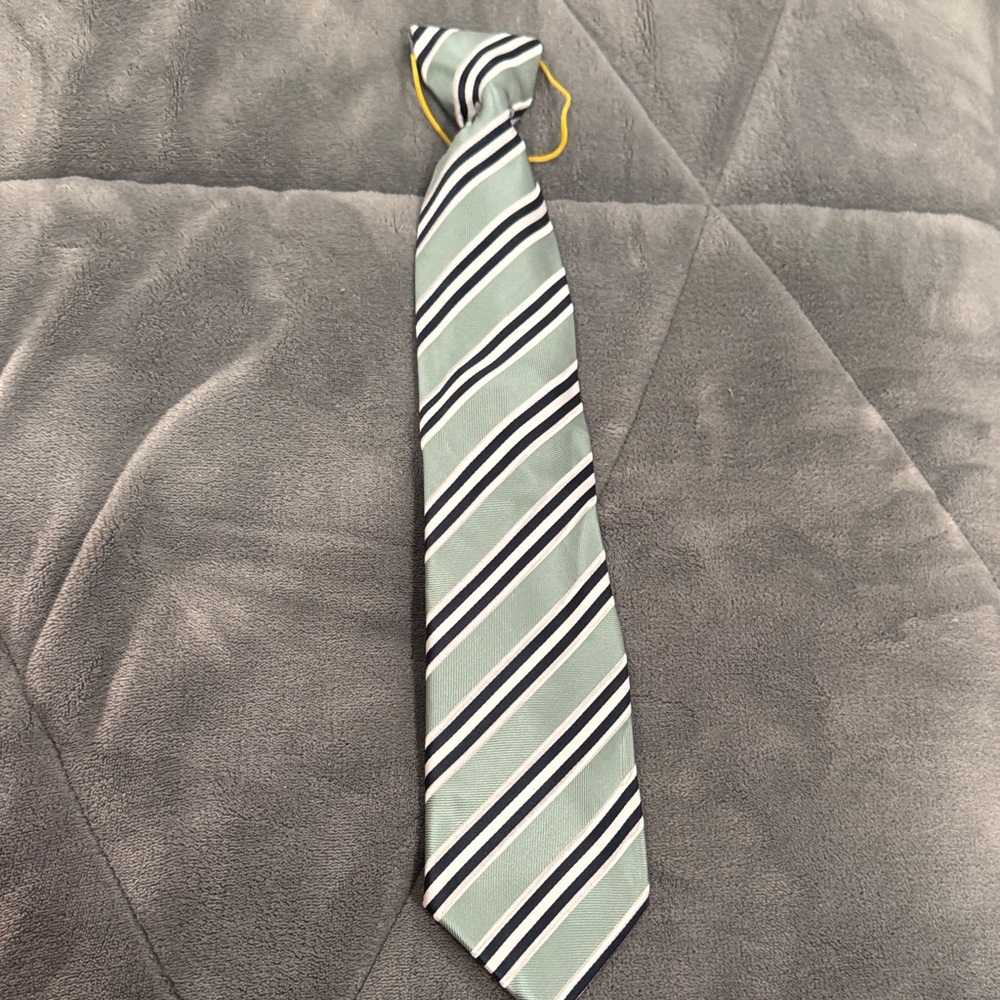 Stafford Striped Tie in Green and Black